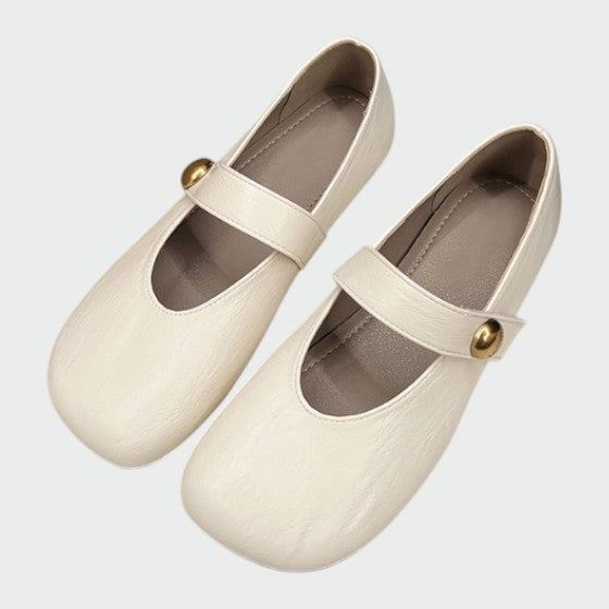 Olivia - Rundtået Mary Jane-sko med knap