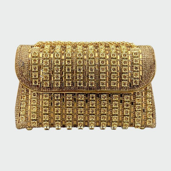 Laviera - Chic kædefarvet diamant skuldertaske