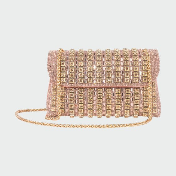 Laviera - Chic kædefarvet diamant skuldertaske