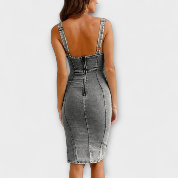 Anna – Denimkjole med Justerbare Stropper