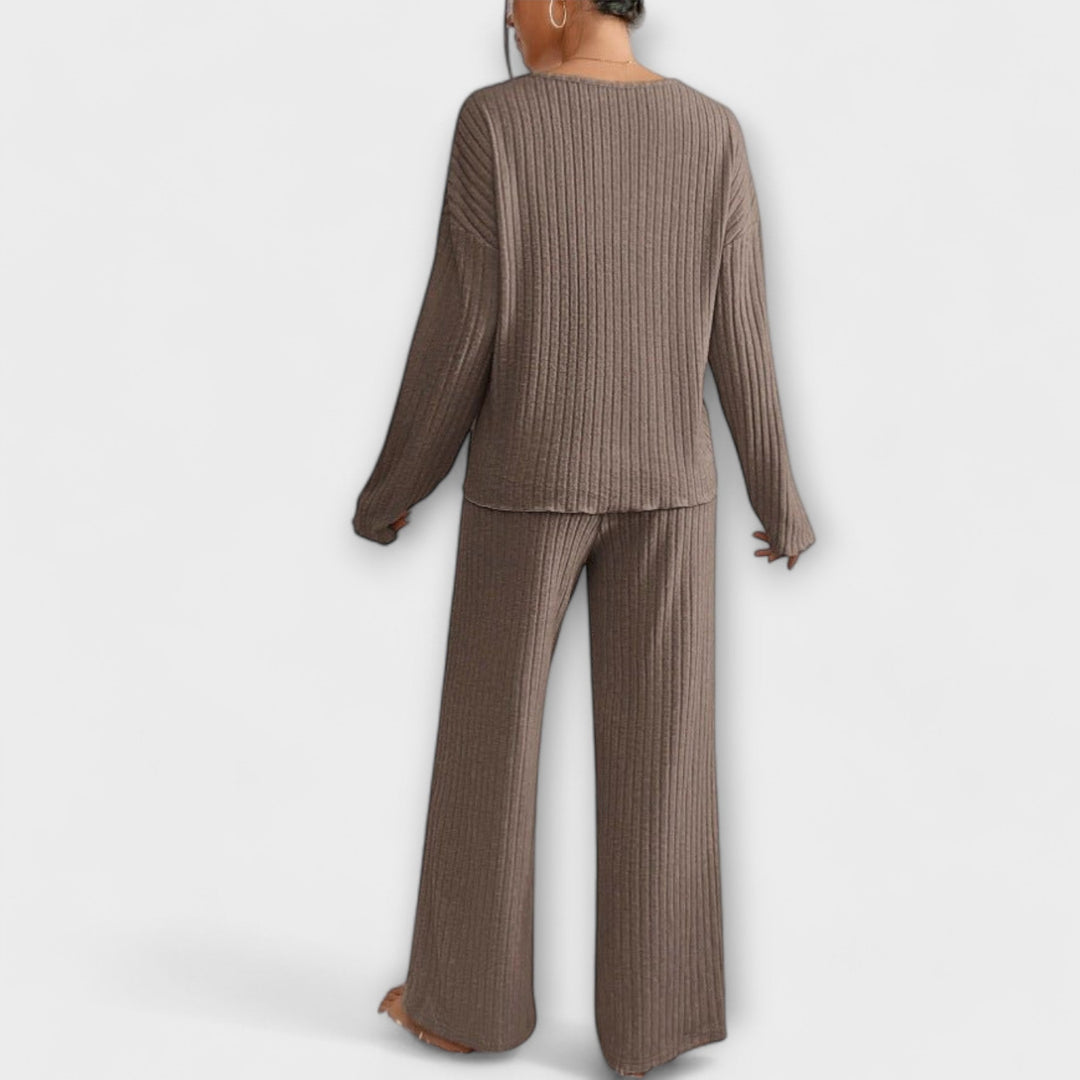 Ribbet Loungewear Sæt