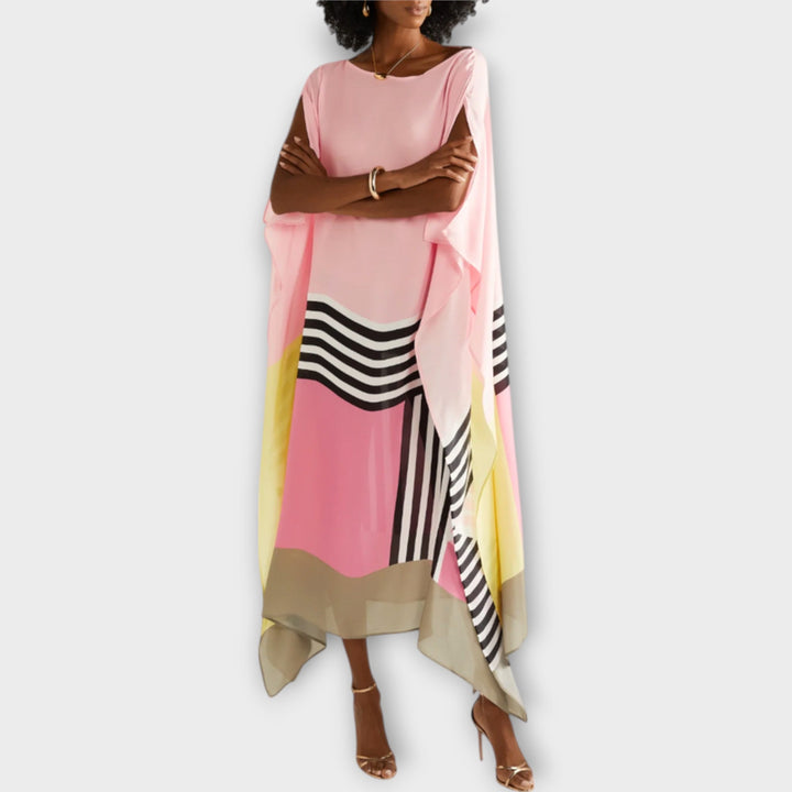 Anke - Geometrisk kaftan med løst snit