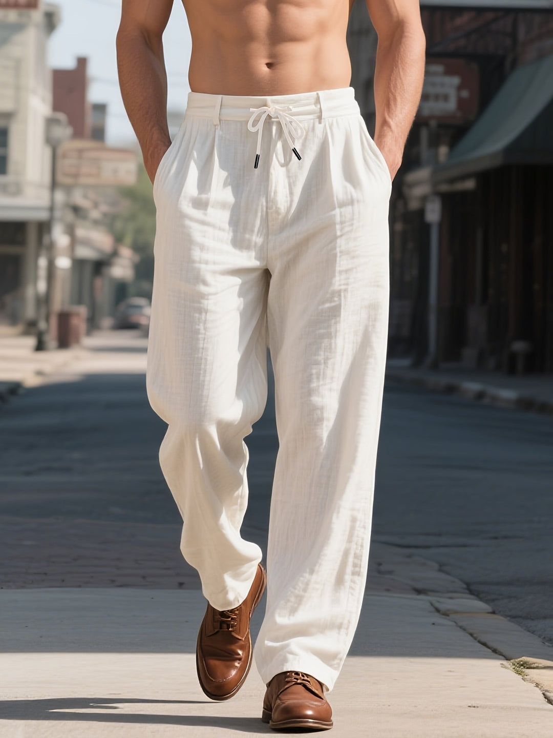 Trevino Casual Linned Sommerbukser