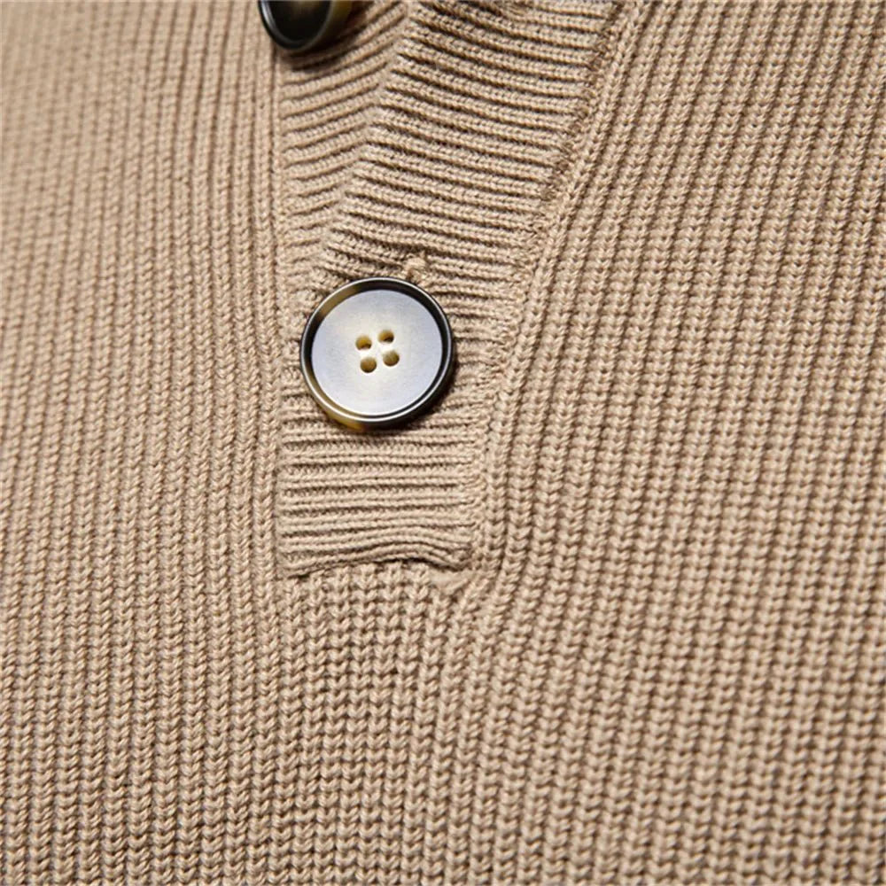 Michiel | Herresweater med Knapdesign