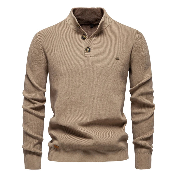 Michiel | Herresweater med Knapdesign