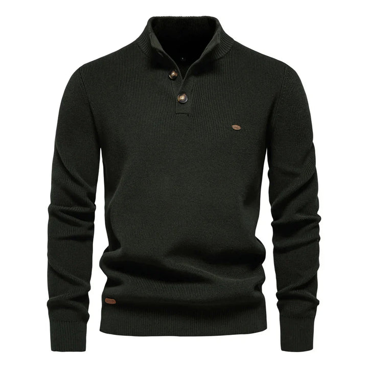 Michiel | Herresweater med Knapdesign