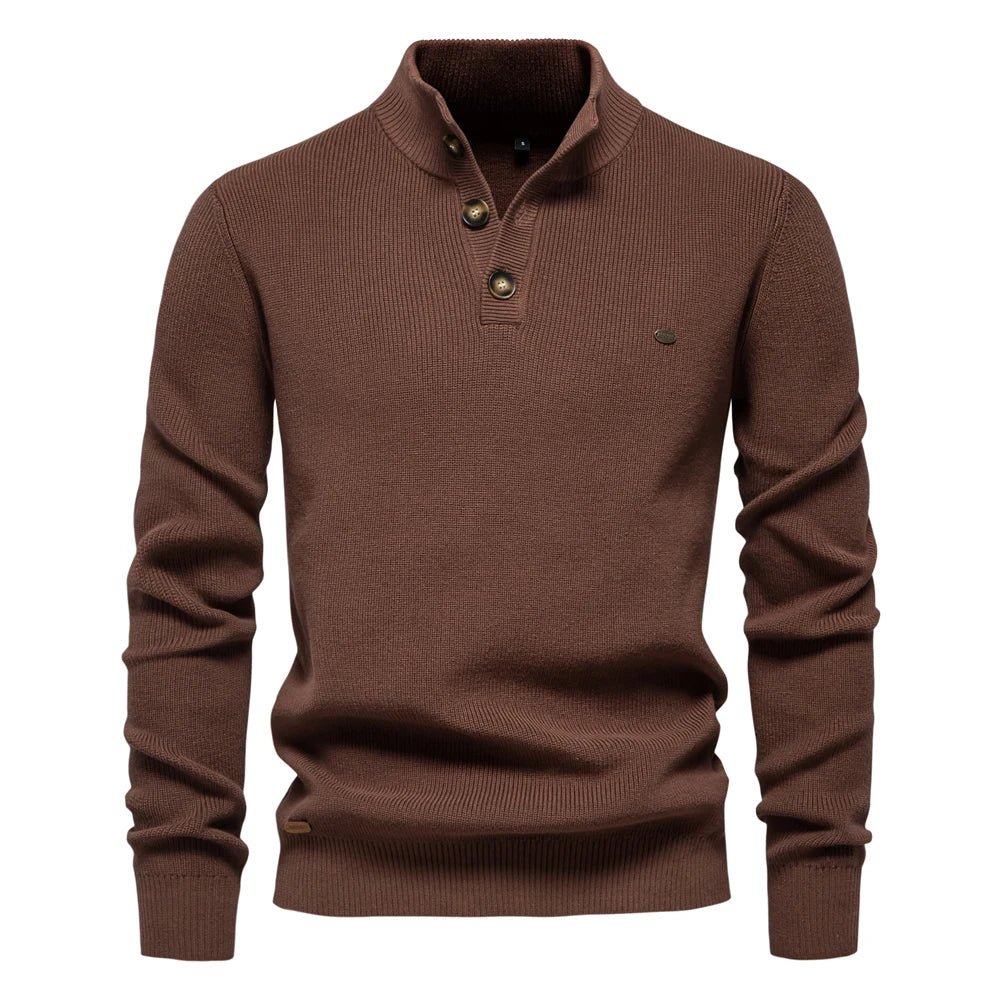 Michiel | Herresweater med Knapdesign