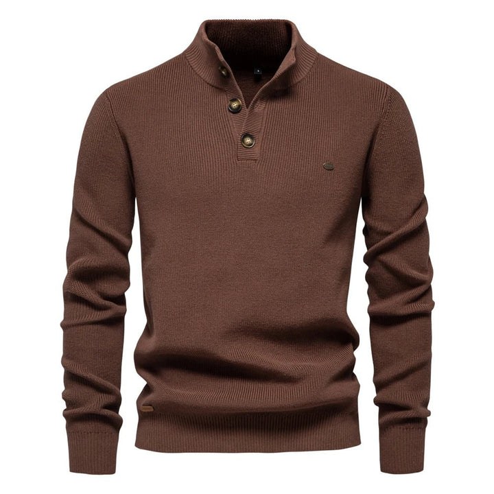 Michiel | Herresweater med Knapdesign