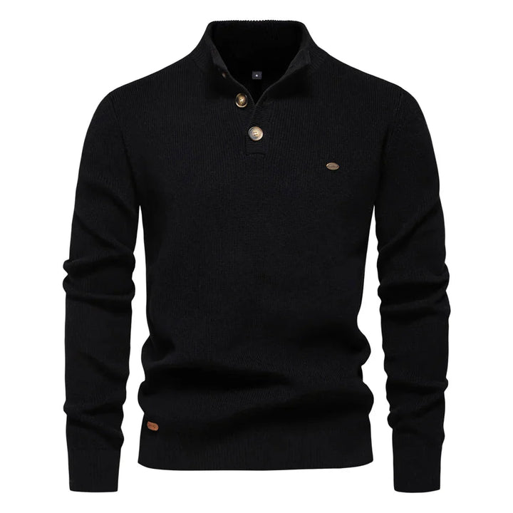 Michiel | Herresweater med Knapdesign