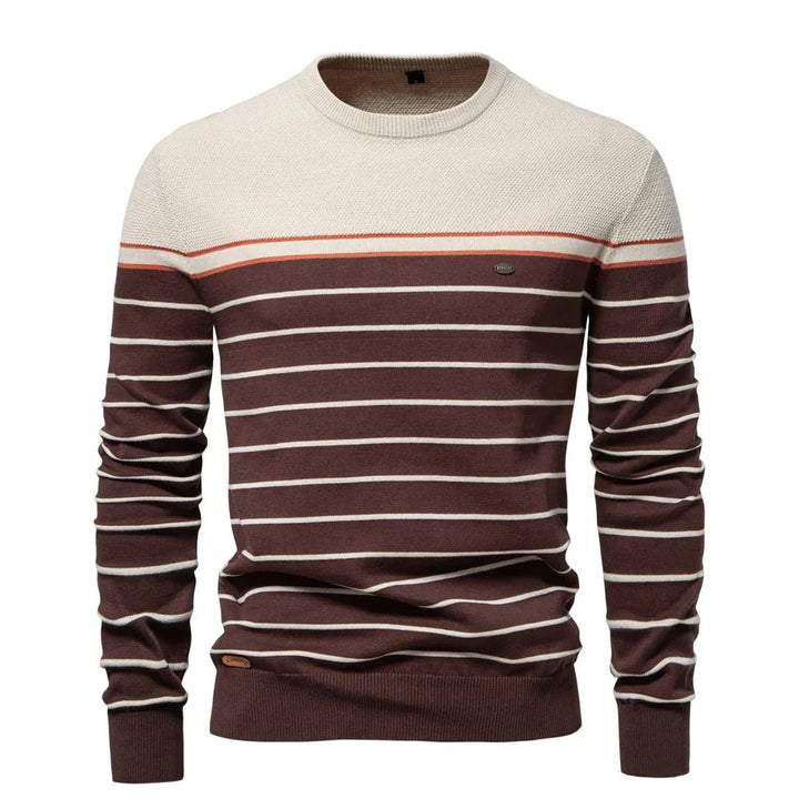 Sebastian | Herresweater Med Stribedesign