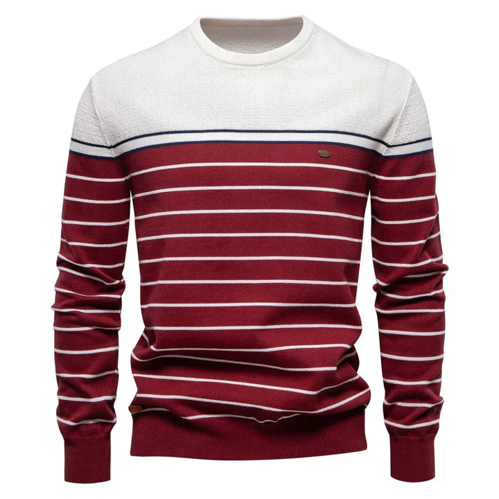 Sebastian | Herresweater Med Stribedesign