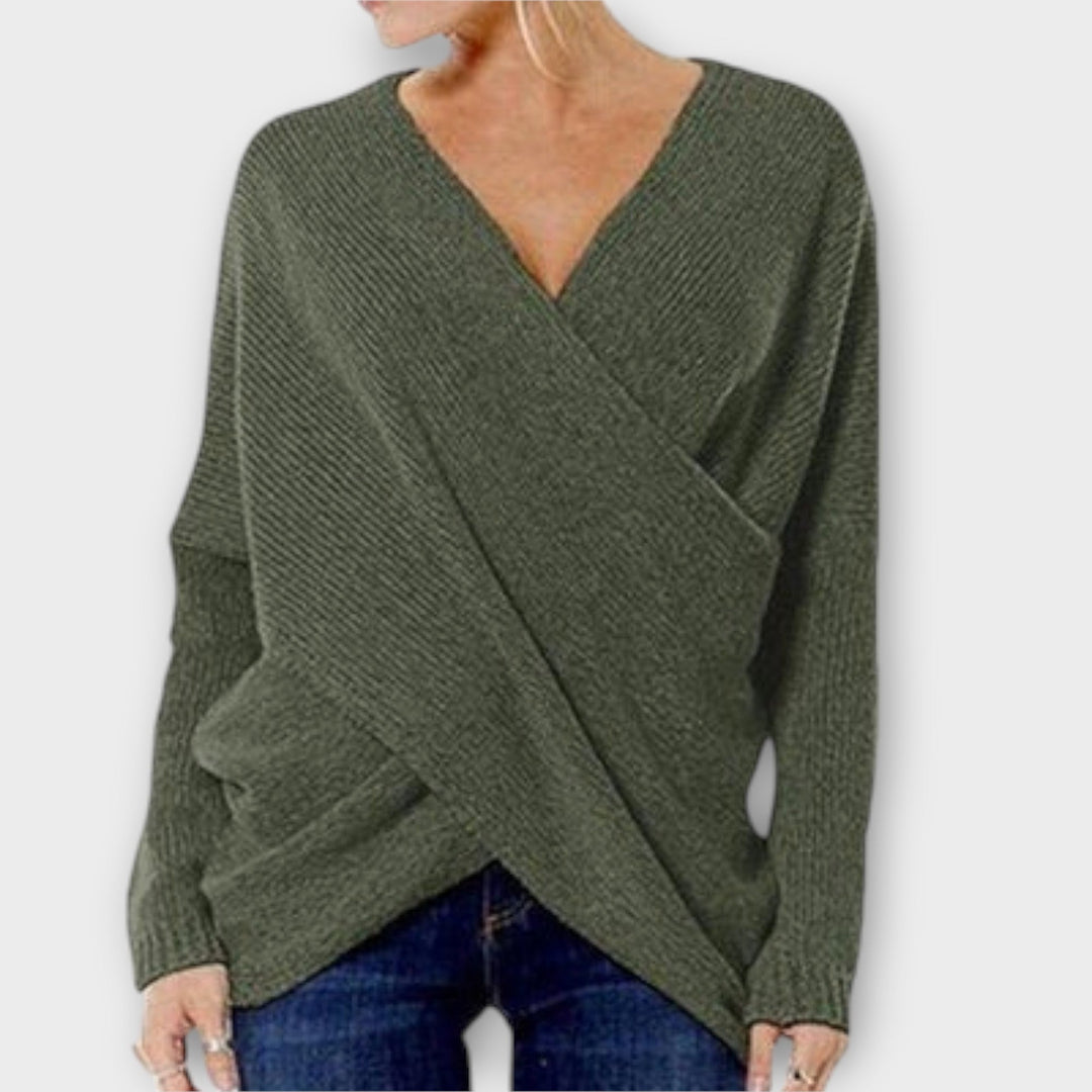 Heidi - Krydsed Sweater