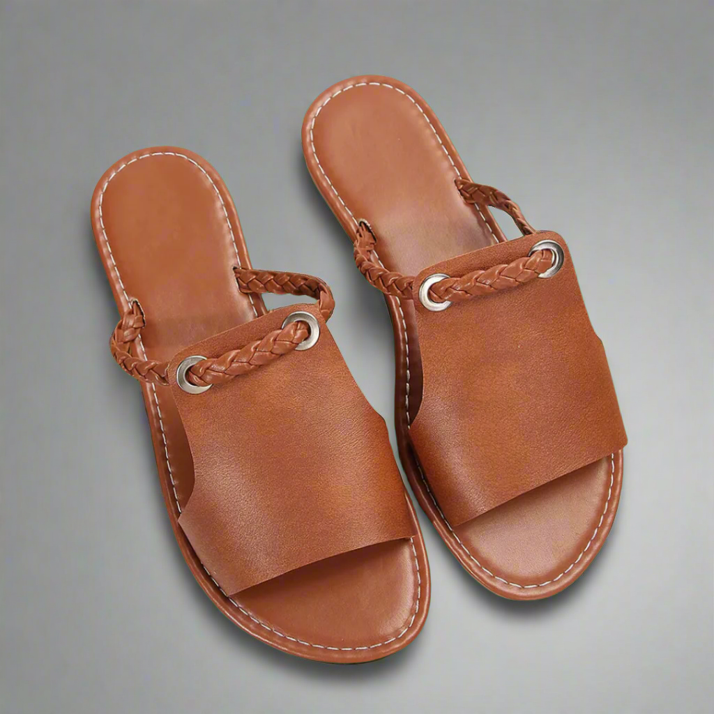 Katelina | Håndlavede Flade Sandaler i Premium Kvalitet
