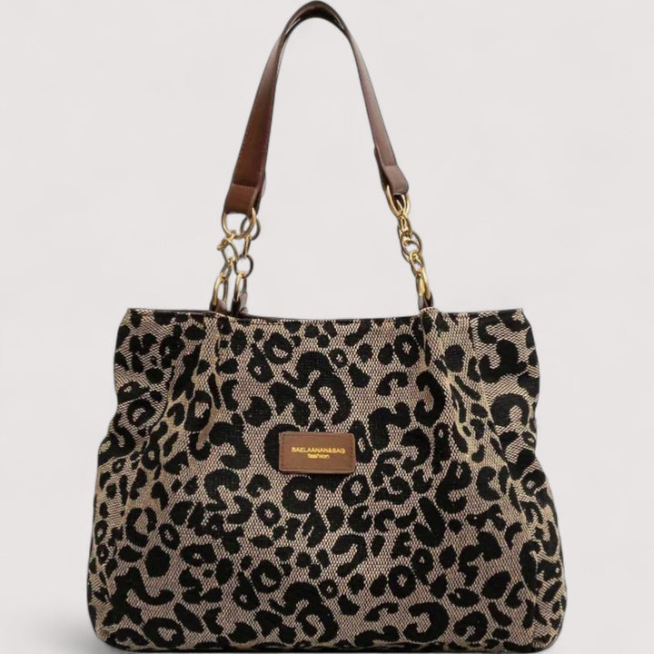 Olivia – Leopard Canvas Indkøbstaske