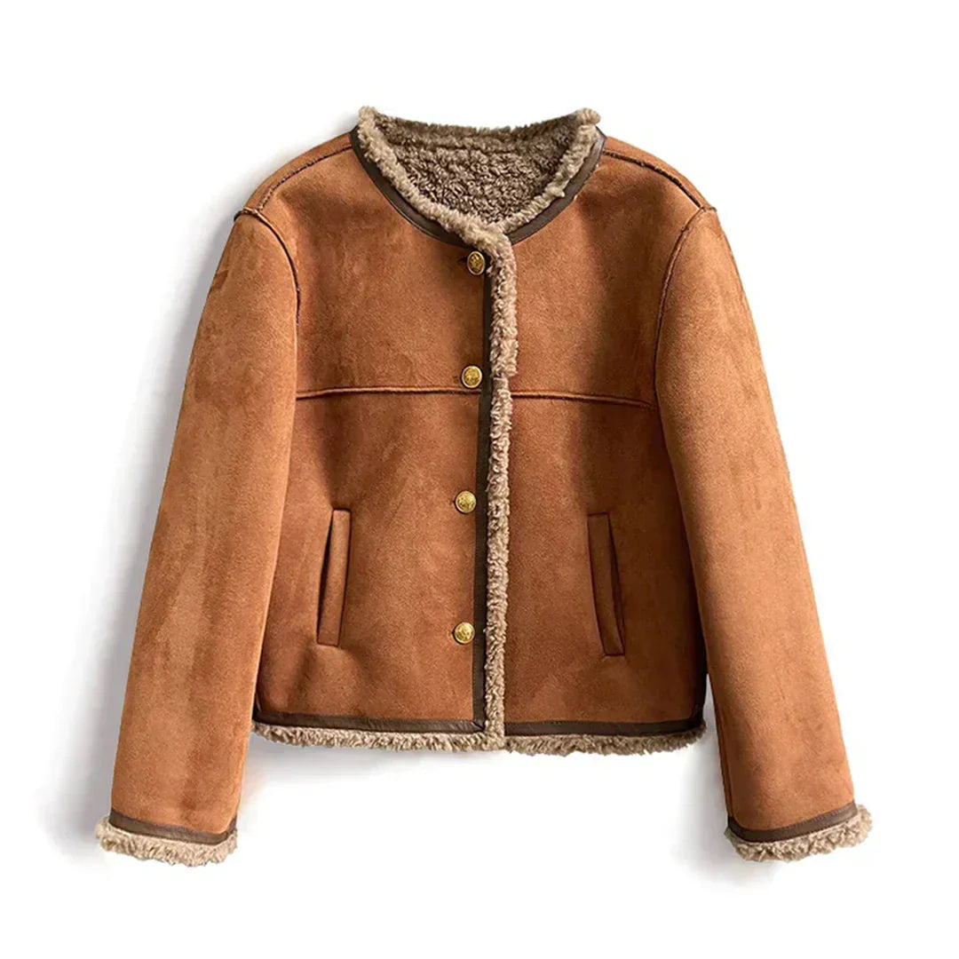 Isabella Shearling Knapjakke