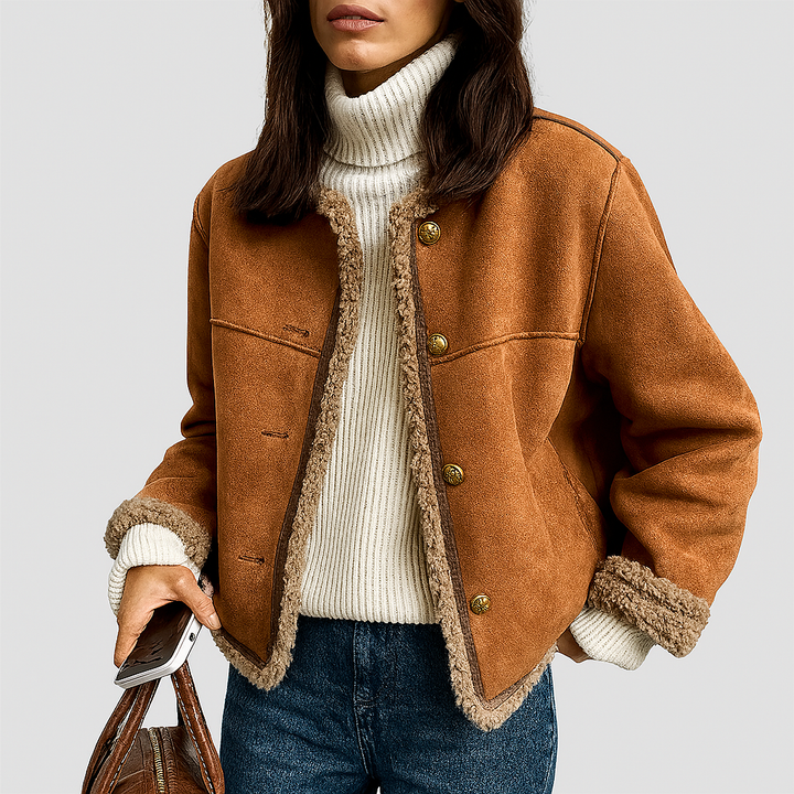 Isabella Shearling Knapjakke