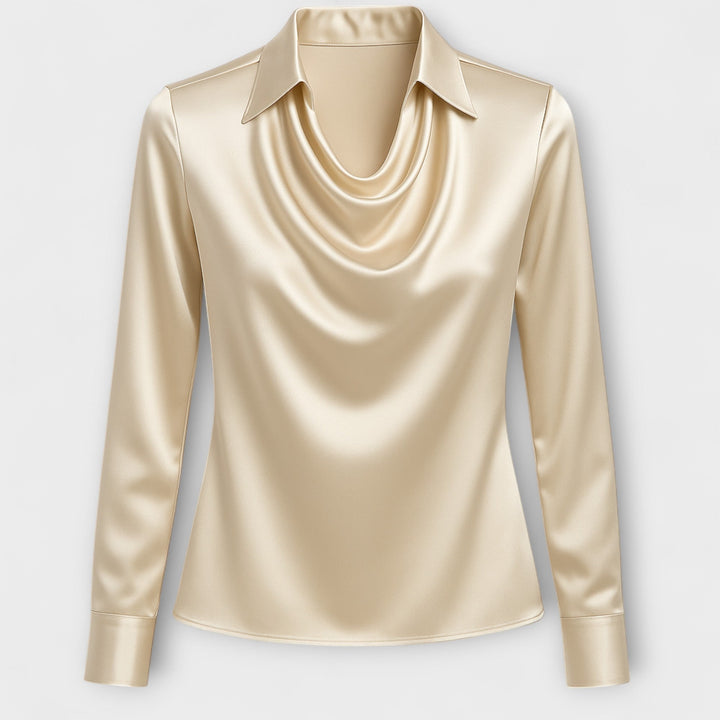 Martha - Bluse med rynket krave