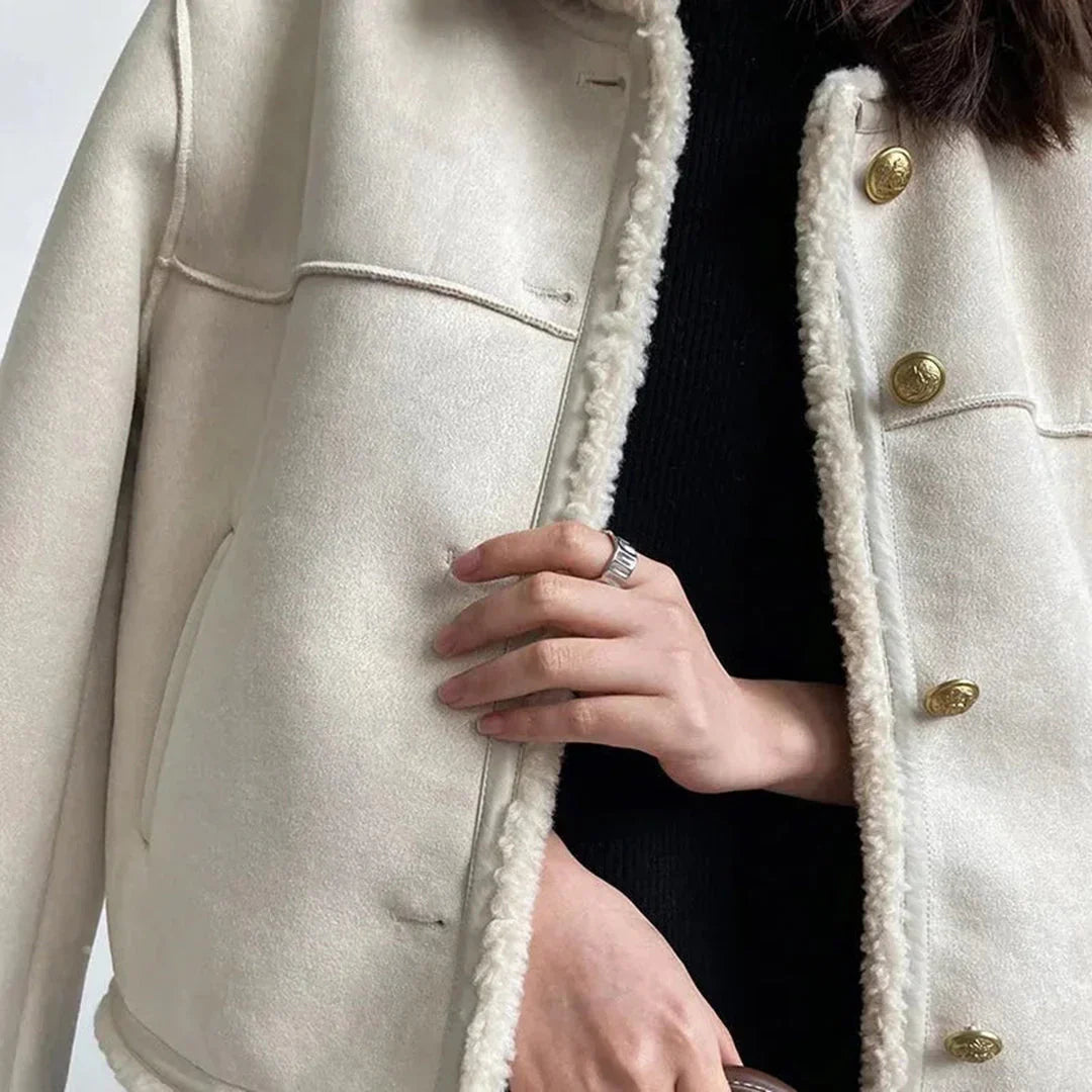 Isabella Shearling Knapjakke