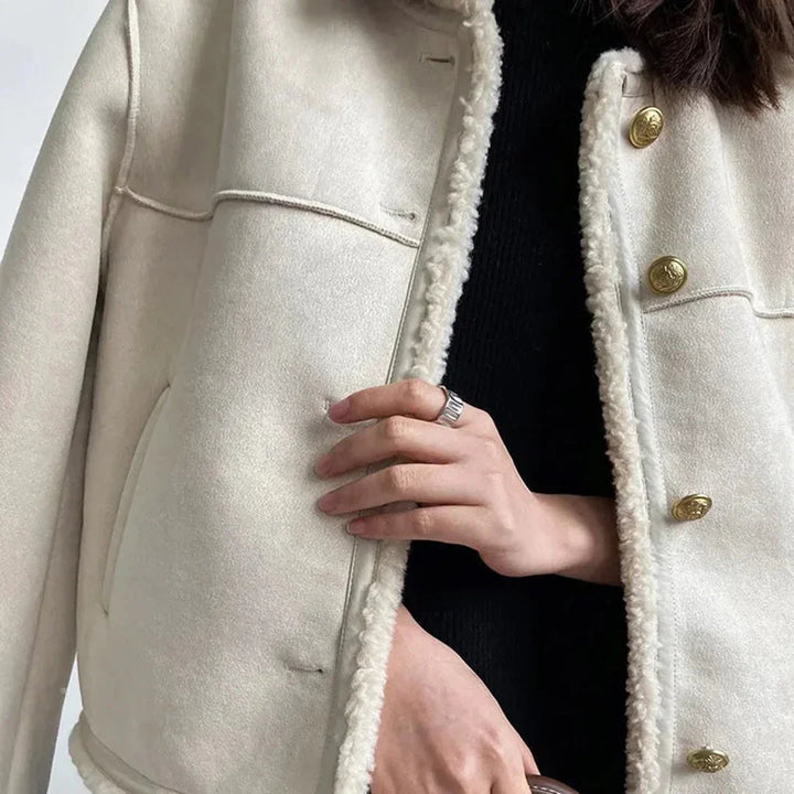 Isabella Shearling Knapjakke