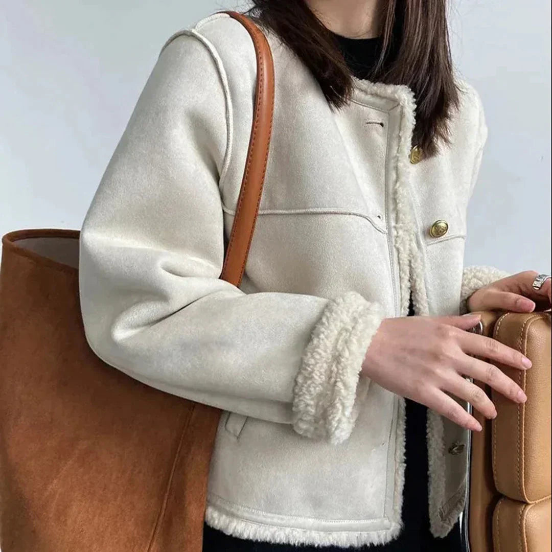 Isabella Shearling Knapjakke