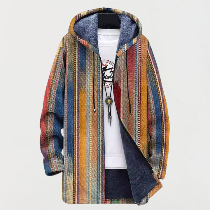 Stribet cardigan