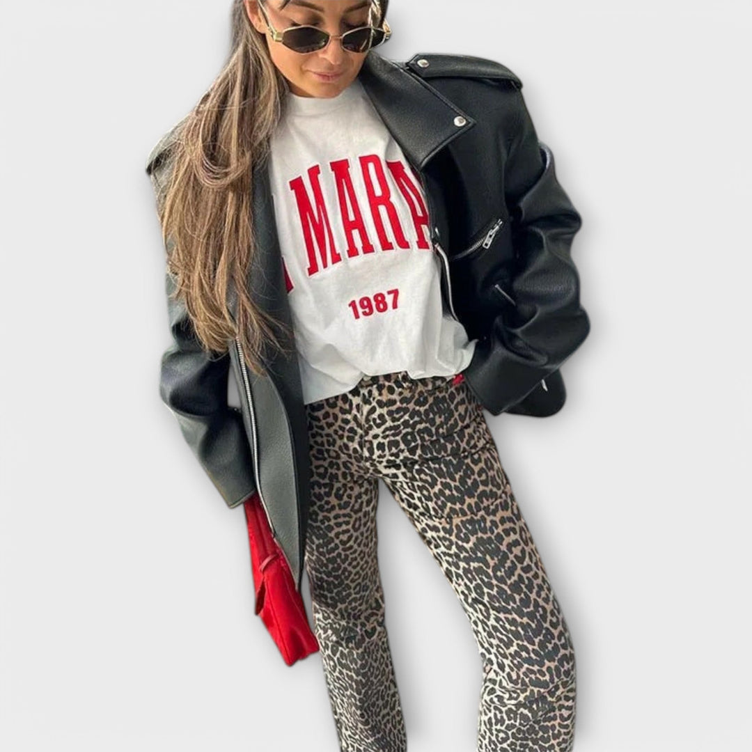 Chandra - Vintage Leopardprint Jeans
