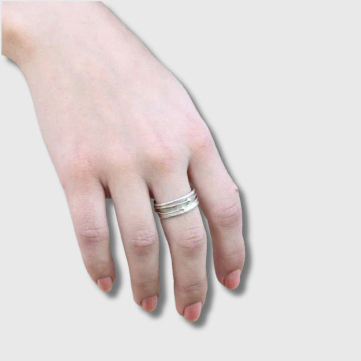 Shine - Sølvring med vintage guldfinish