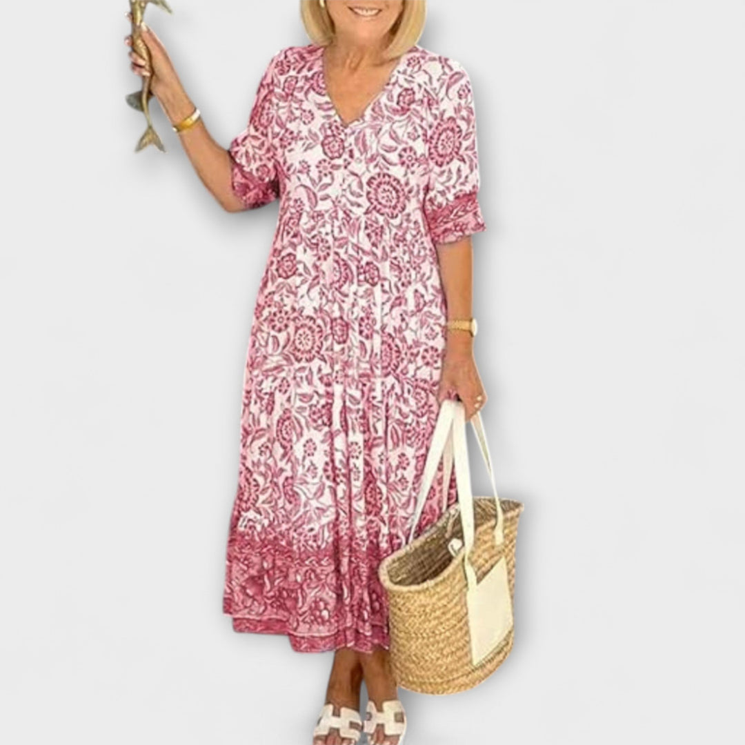 Julika - Elegant blomsterkjole med en let og luftig design
