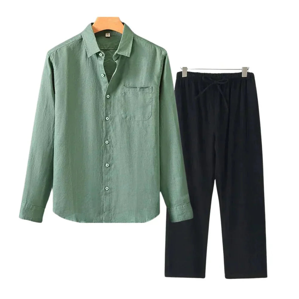 Navora - Linned Combo Langærmet