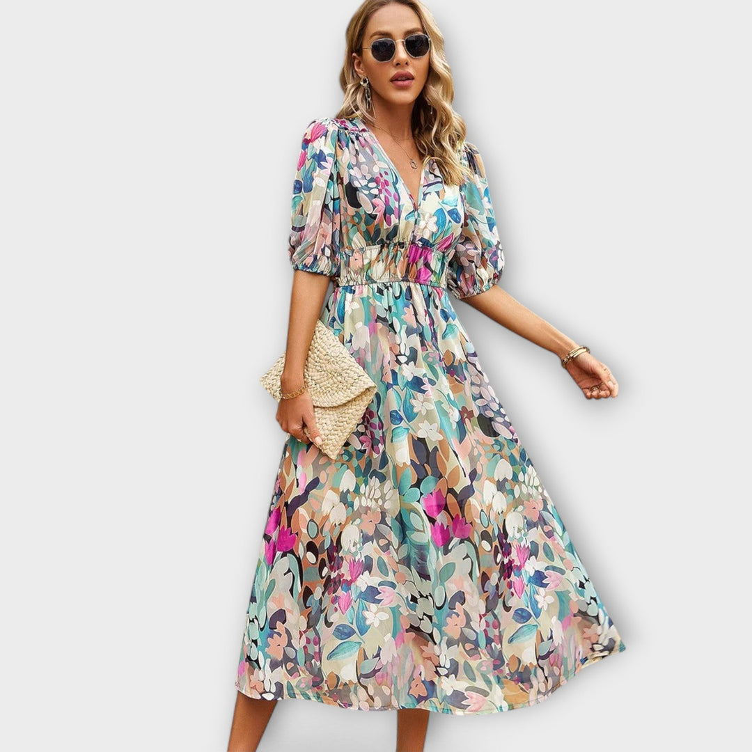 Yvonne - Elegant Midi Kjole