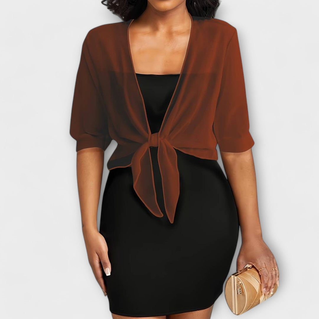 Olivia - Bluse med åben front