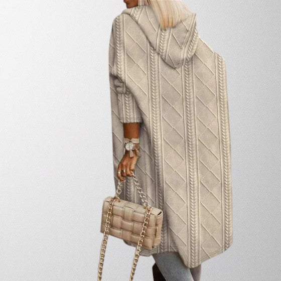 Olivia - Forlænget længde hættetrøje cardigan