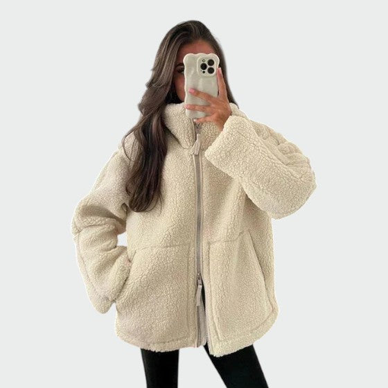 Olivia - Oversized Teddyjakke