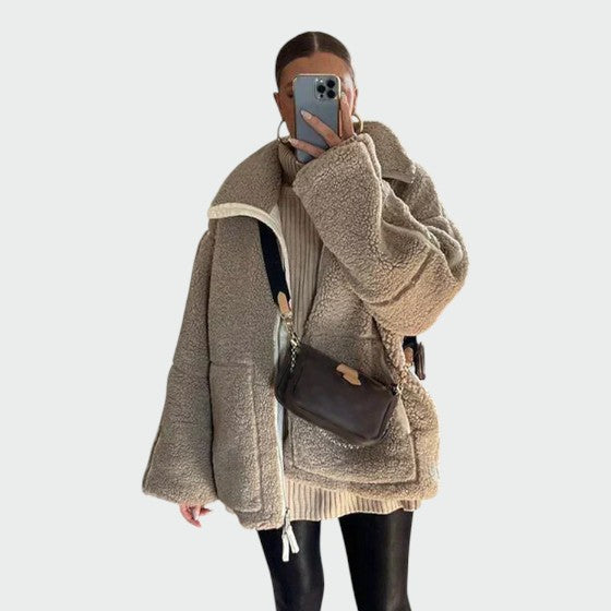 Olivia - Oversized Teddyjakke